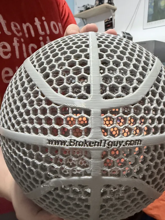 Lattice basketball &mdash; 3D printed by BrokenITguy CustomWorks
