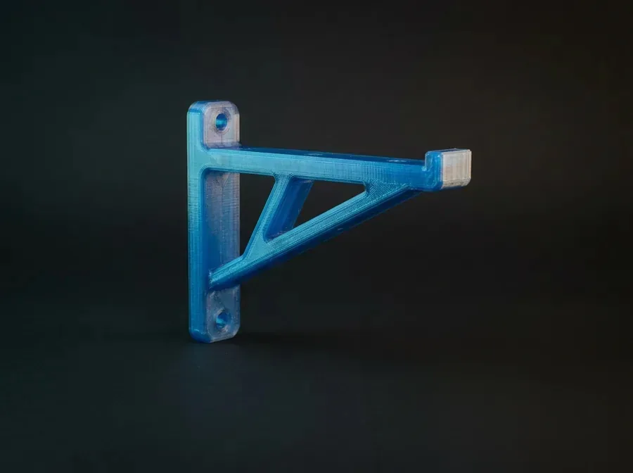 A functional 3D print in PETG — a load-bearing bracket