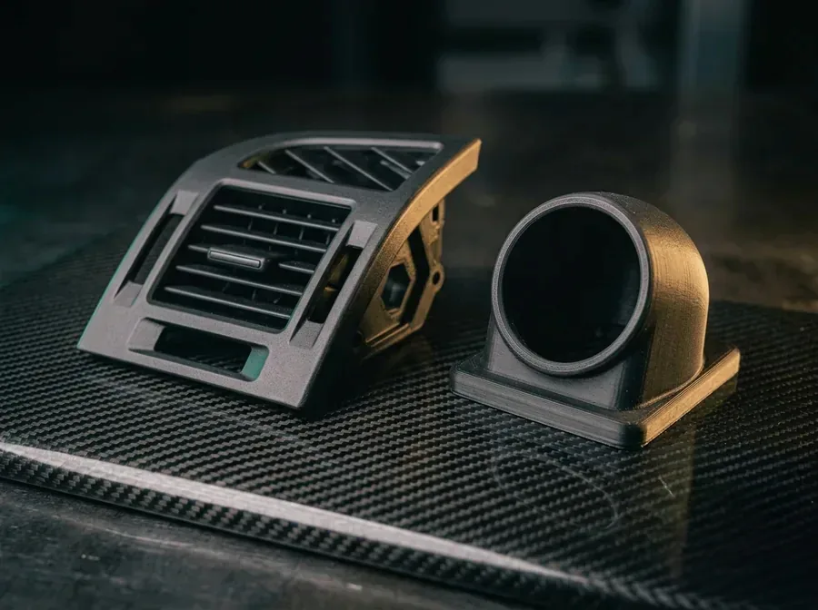 A 3D-printed automotive replacement part